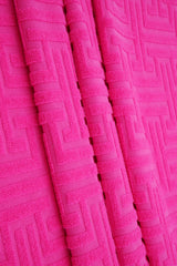 Jacquard Knit Geometric Towel Fabric