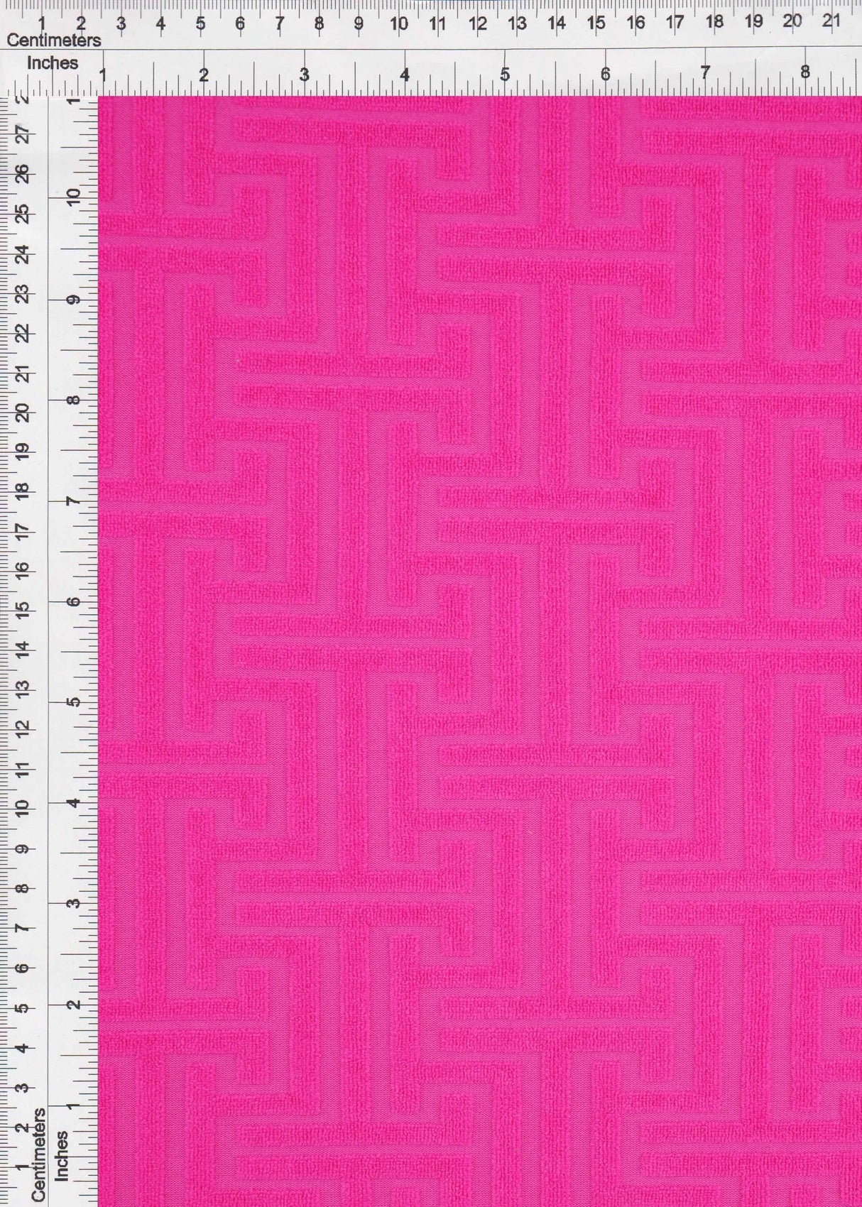 1 Yard Geo Towel Jacquard Knit Fabric, 58/59? Wide Polyester Spandex Blend