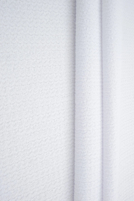 1 Yard White Mini Missoni Stretch Knit Fabric, Soft Textured 56/58" Wide