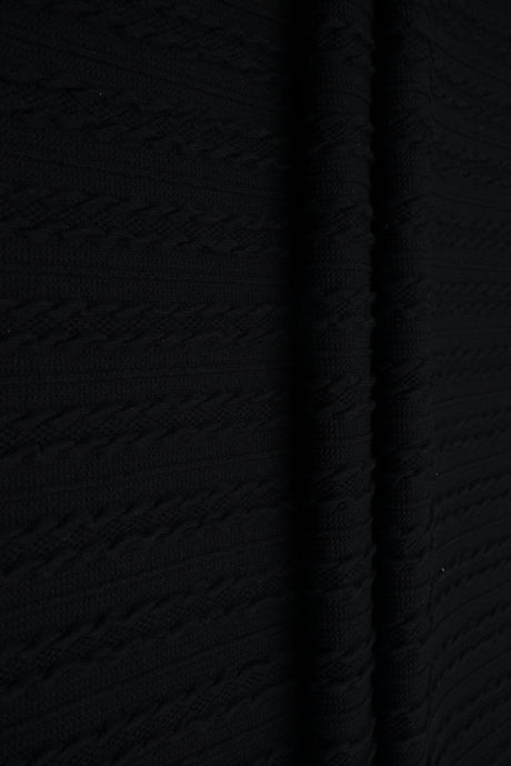 1 Yard Braid Jacquard Knit Fabric 220 GSM, 58/59? Wide Polyester Spandex Blend