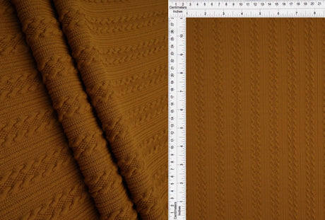 1 Yard Braid Jacquard Knit Fabric 220 GSM, 58/59? Wide Polyester Spandex Blend
