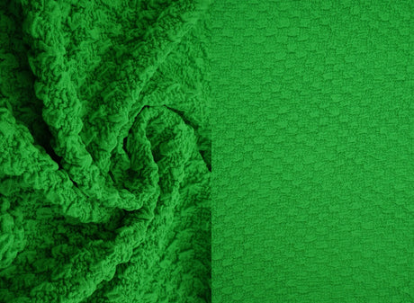 1 Yard Textured Cauliflower Jacquard Knit Fabric 59/60 Inch Wide Ultra Plush Heavyweight Material for Cozy Loungewear & Upholstery