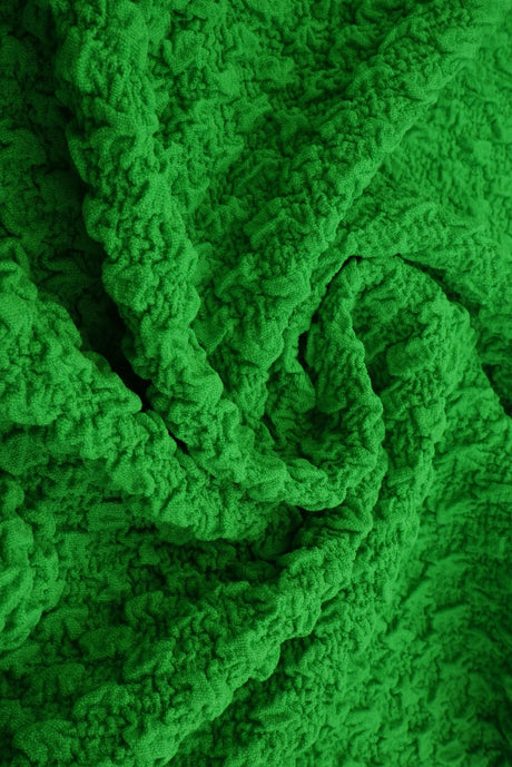 1 Yard Cauliflower Jacquard Knit Fabric 280 GSM, 59/60'' Wide Polyester Spandex Blend