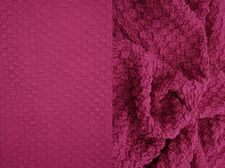 1 Yard Textured Cauliflower Jacquard Knit Fabric 59/60 Inch Wide Ultra Plush Heavyweight Material for Cozy Loungewear & Upholstery