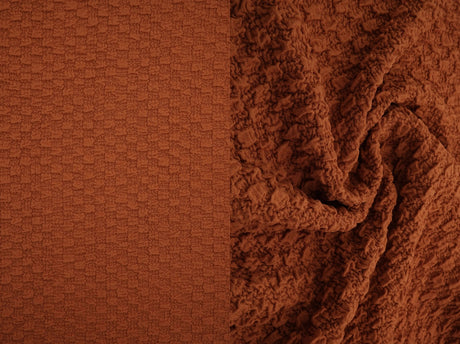 1 Yard Textured Cauliflower Jacquard Knit Fabric 59/60 Inch Wide Ultra Plush Heavyweight Material for Cozy Loungewear & Upholstery