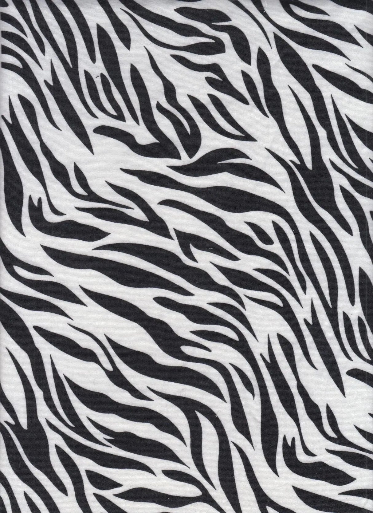 1 Yard Brushed DTY Zebra Print Knit Fabric 170 GSM, 58/60? Wide Polyester Spandex Blend