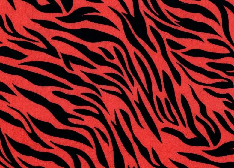 1 Yard Brushed DTY Zebra Print Knit Fabric 170 GSM, 58/60? Wide Polyester Spandex Blend