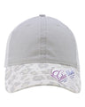 Women's Printed Bill Mesh Back Ponytail Cap