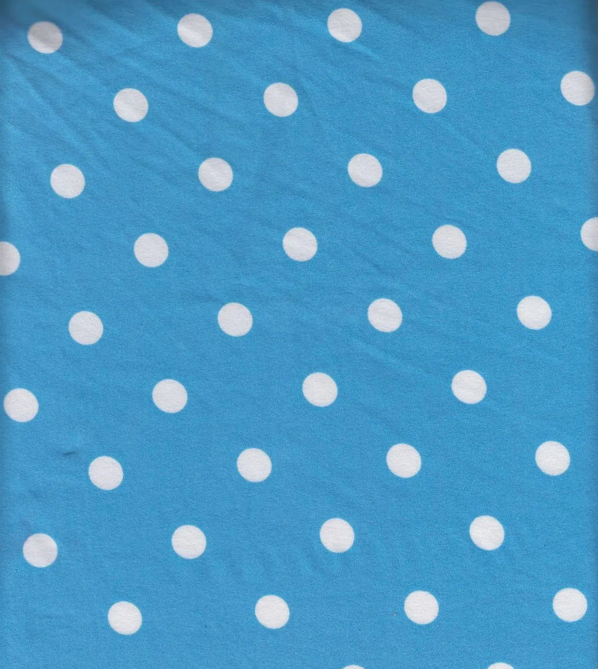 Polka Dot Brushed Stretch Knit Fabric Aqua