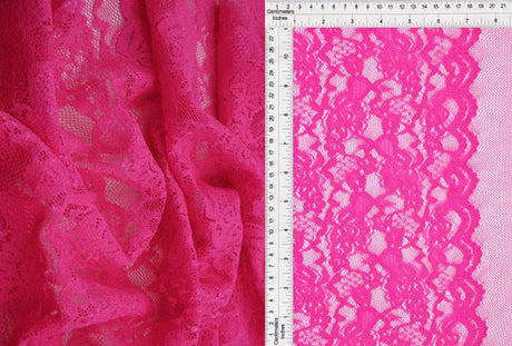 Floral Double Border Lace Fabric