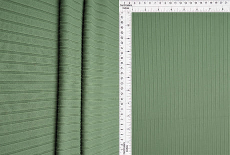Rib Stretch Knit Fabric Solid