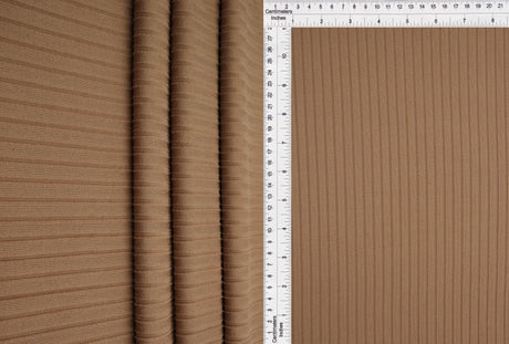 Rib Stretch Knit Fabric Solid