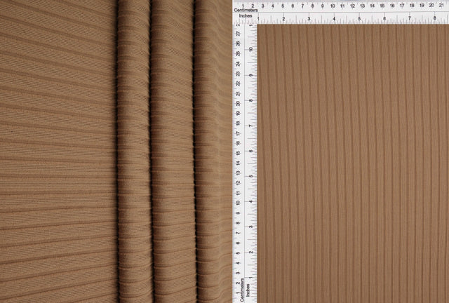 Rib Stretch Knit Fabric Solid
