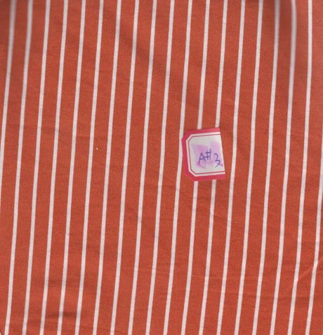 1 Yard Brushed DTY Vertical Stripe Print Knit Fabric 170 GSM, 58/60? Wide Polyester Spandex Blend