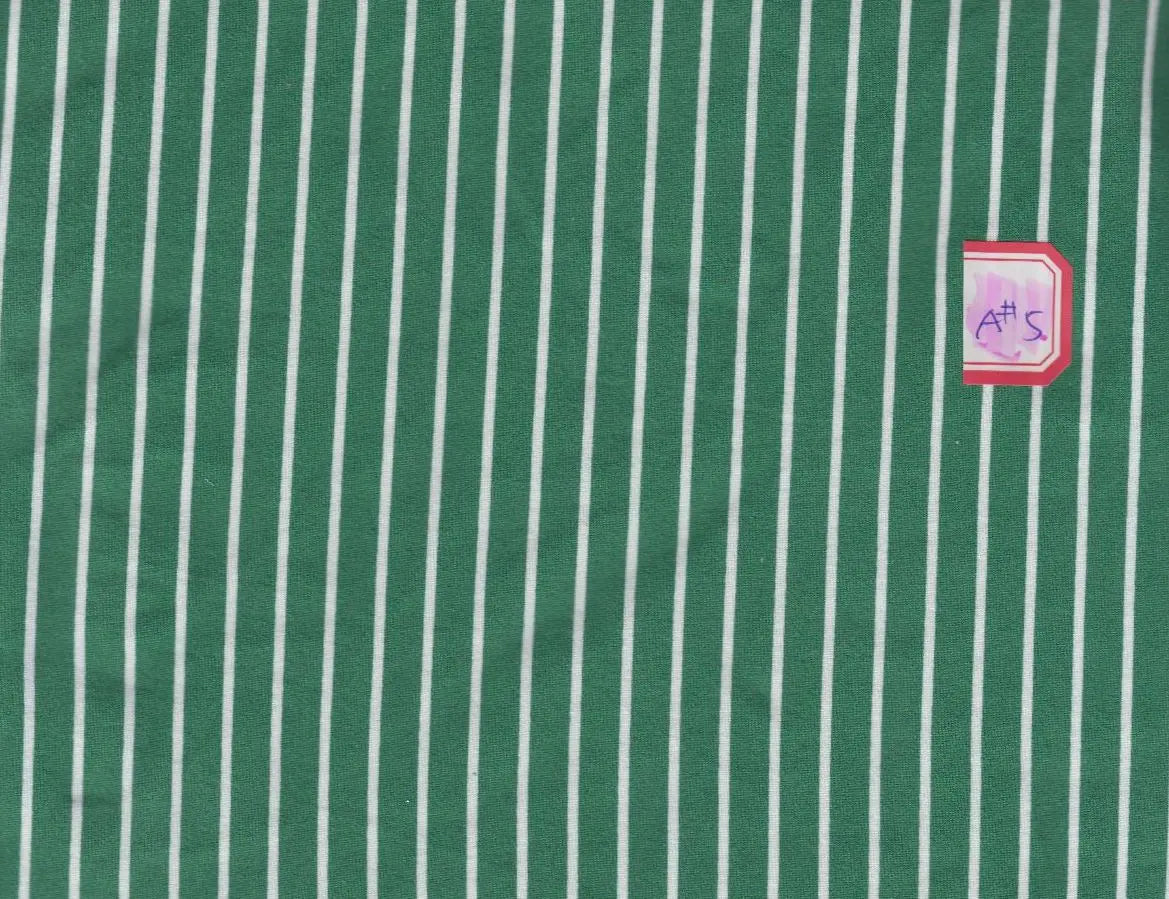 1 Yard Brushed DTY Vertical Stripe Print Knit Fabric 170 GSM, 58/60? Wide Polyester Spandex Blend
