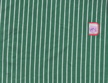 1 Yard Brushed DTY Vertical Stripe Print Knit Fabric 170 GSM, 58/60? Wide Polyester Spandex Blend