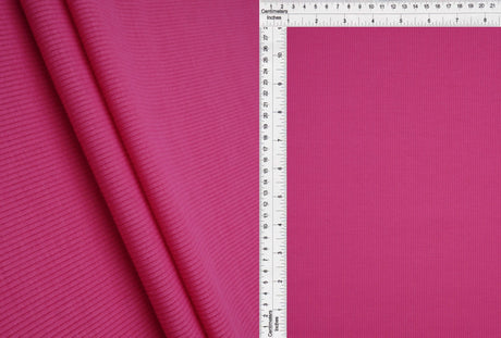 1 Yard 2x1 Solid Rib Knit Fabric, 54/56? Wide Polyester Spandex Blend