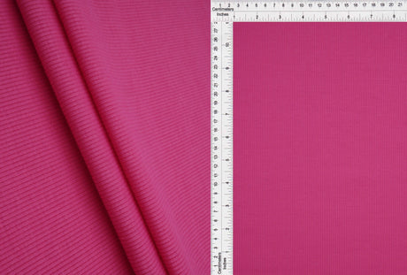 Rib Solid Stretch Knit Fabric
