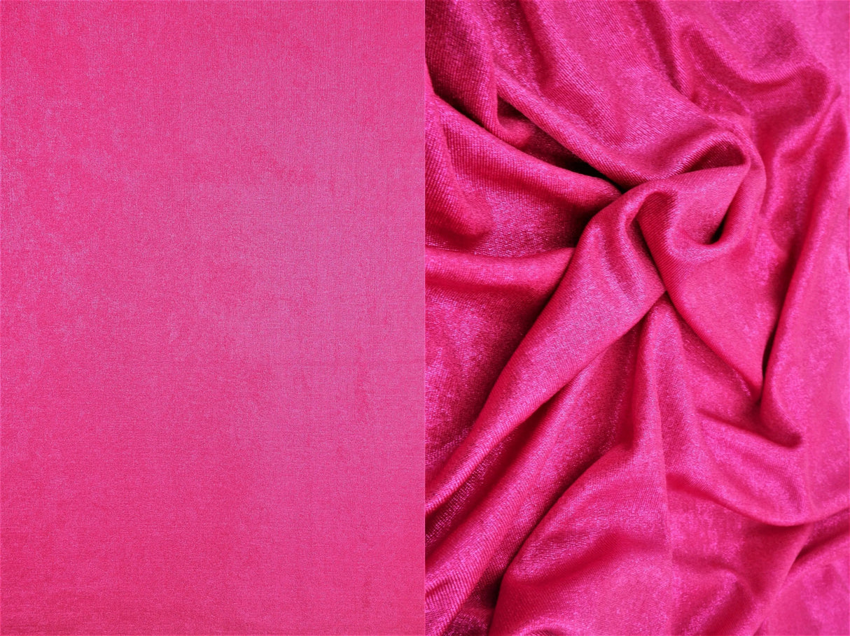 1 Yard Slinky 1x1 Rib Knit Fabric with Foil Finish 240 GSM, 52? Wide Polyester Spandex Blend