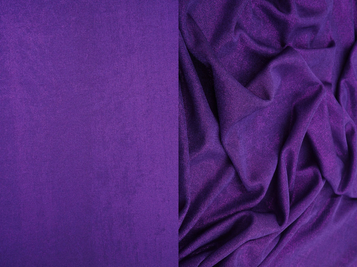 1 Yard Slinky 1x1 Rib Knit Fabric with Foil Finish 240 GSM, 52? Wide Polyester Spandex Blend