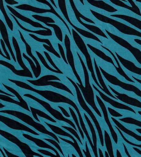 1 Yard Brushed DTY Zebra Animal Print Knit Fabric 170 GSM, 58/60? Wide Polyester Spandex Blend