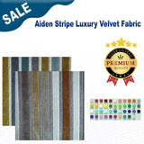 1 Yard Aiden Stripe Luxury Velvet Fabric