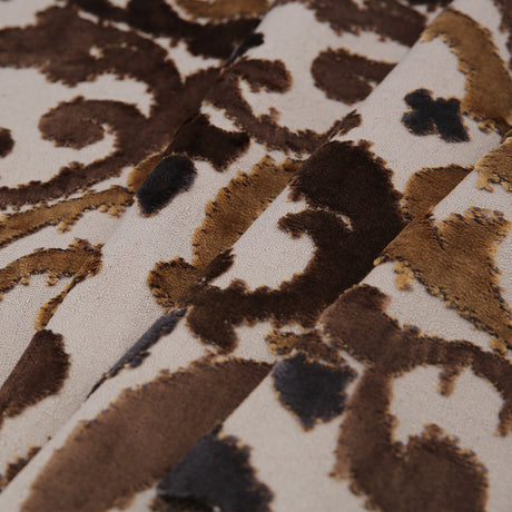 Earth Swirls Cut Polyester Blended Velvet