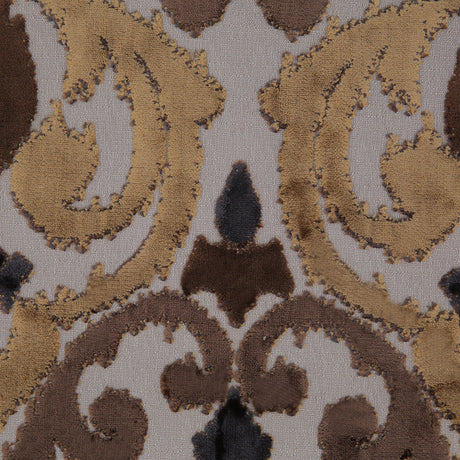 Earth Swirls Cut Polyester Blended Velvet