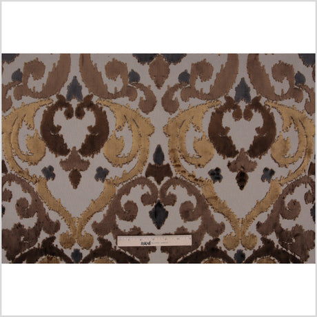 Earth Swirls Cut Polyester Blended Velvet