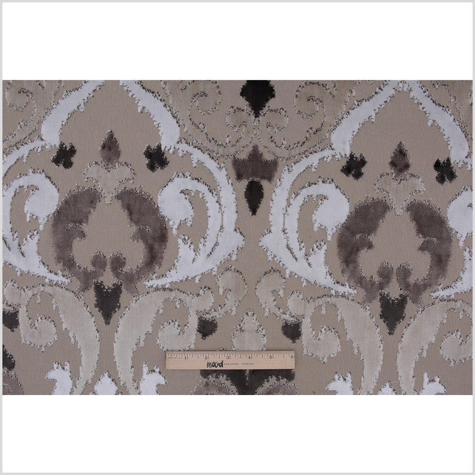 Shadow Swirls Cut Polyester Blended Velvet