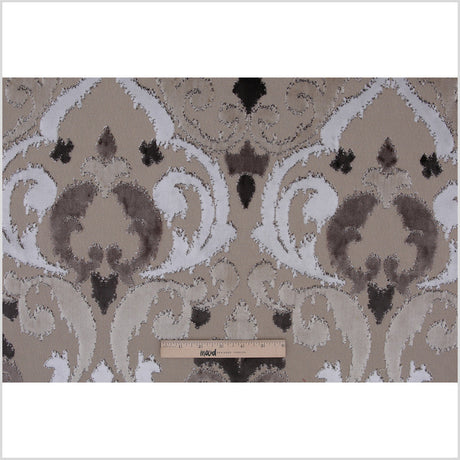 Shadow Swirls Cut Polyester Blended Velvet