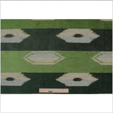 Moss Green Geometric Cut Polyester Blended Velvet