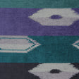 Marine Blue Geometric Cut Polyester Blended Velvet