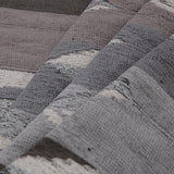 Smoke Geometric Cut Polyester Blended Velvet