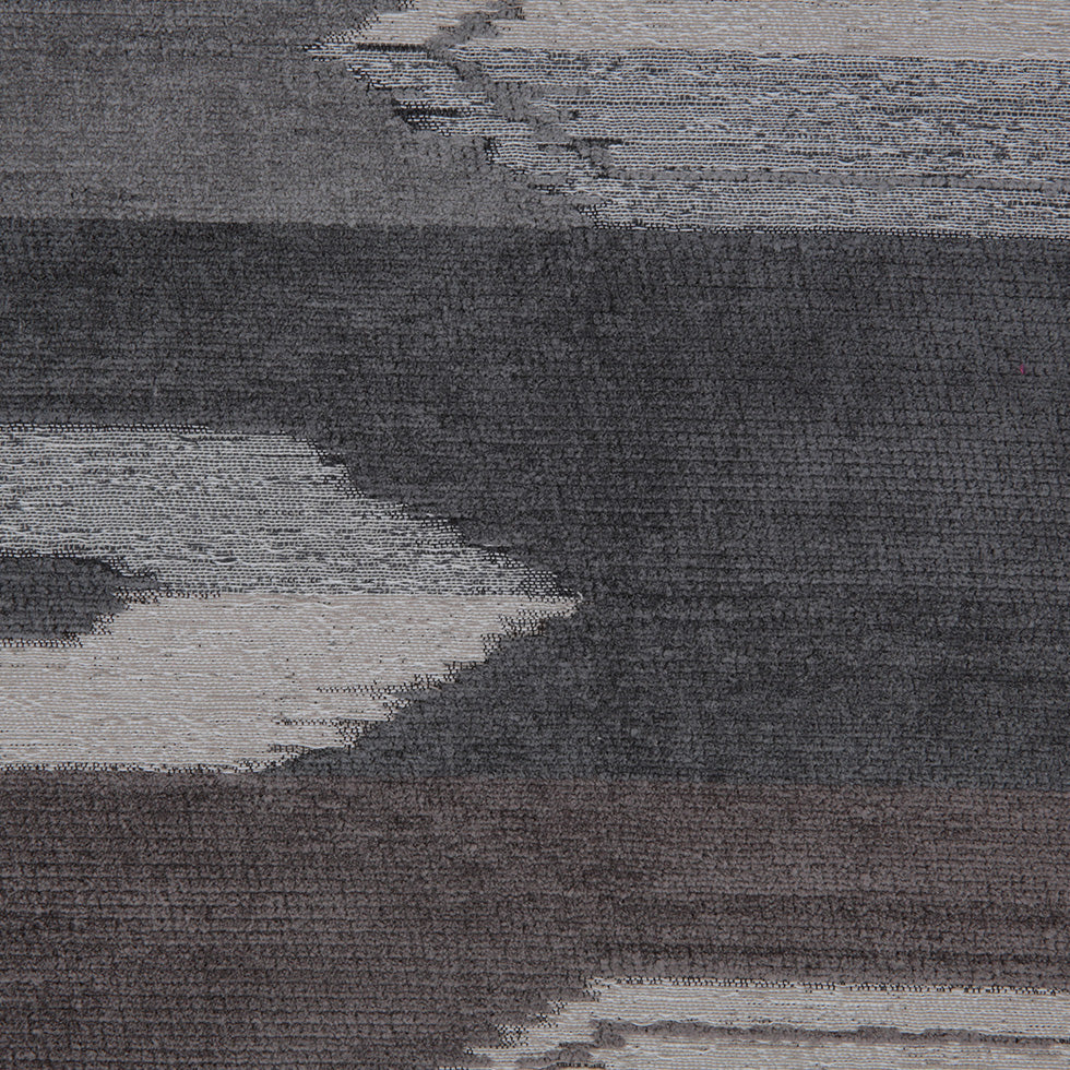 Smoke Geometric Cut Polyester Blended Velvet