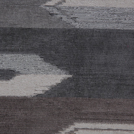 Smoke Geometric Cut Polyester Blended Velvet