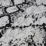 Jet Black Python Polyester-Rayon Velvet