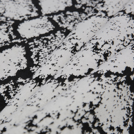 Jet Black Python Polyester-Rayon Velvet