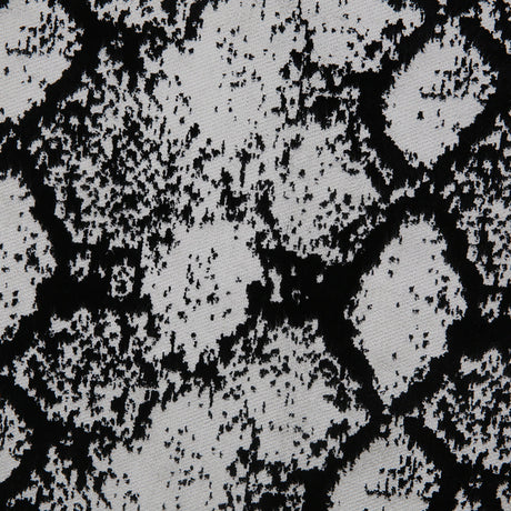 Jet Black Python Polyester-Rayon Velvet