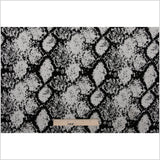 Jet Black Python Polyester-Rayon Velvet