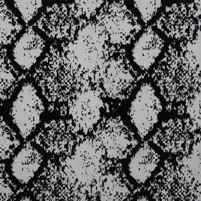Jet Black Python Polyester-Rayon Velvet