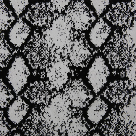 Jet Black Python Polyester-Rayon Velvet