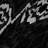 Jet Black Laser Cut Geometric Velvet