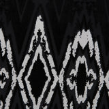 Jet Black Laser Cut Geometric Velvet