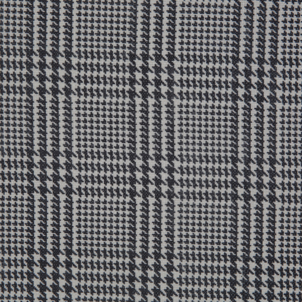 Spanish Charcoal Houndstooth Poly-Cotton Woven