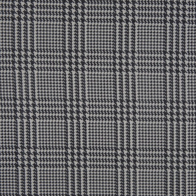 Spanish Charcoal Houndstooth Poly-Cotton Woven