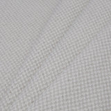 Spanish Light Gray Raised Checks Polyester Blended Woven