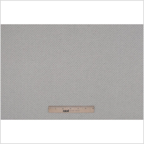Spanish Light Gray Raised Checks Polyester Blended Woven