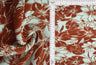 Pleated Flower Print Knit Fabric