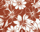 Pleated Flower Print Knit Fabric